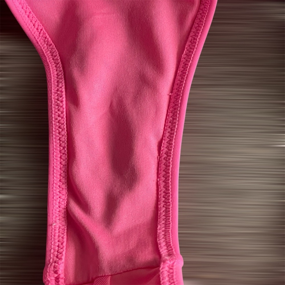 Victoria's Secret Vibrant Pink Bikini with Striped Detail - Picture 5 of 11